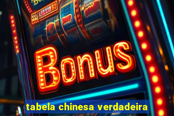 tabela chinesa verdadeira